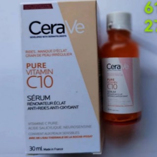  CeraVe Vitamin C Serum 10% 30ml Orange Bottle CeraVe Pure Vitamin C10 Serum 30ml Orange Bottle