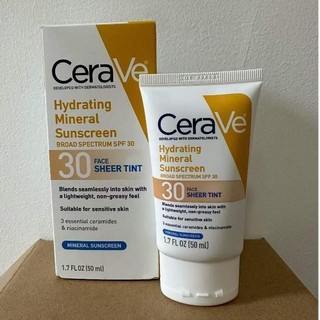  CeraVe Moisturizing Mineral Sunscreen SPF 30 50ml (Blue and Yellow Packaging) CeraVe Hydrating Mineral Sunscreen SPF 30 50ml