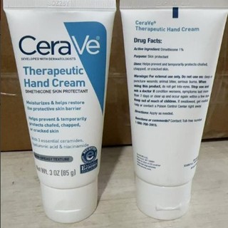  CeraVe Therapeutic Hand Cream 85g, White and Blue Tube CeraVe Therapeutic Hand Cream 85g White Blue Tube