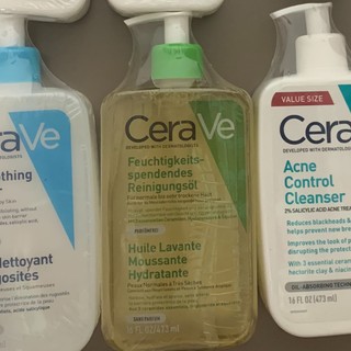  CeraVe Moisturizing Foaming Cleanser 473ml Clear Green Pump Bottle CeraVe Hydrating Foaming Cleansing Oil 473ml Ceramides Hyaluronic Acid