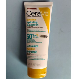  CeraVe Ultra Light Moisturizing Sunscreen SPF50+ 75ml Body & Face Repairing Sunscreen Lotion English Title: CeraVe Invisible Hydrating Sunscreen SPF50+ 75ml Sensitive Skin Sun Loti