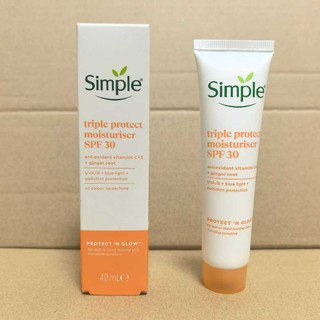  Simple Triple Protection Moisturizing Cream SPF30 40ml White Tube