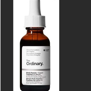  The Ordinary Peptide + 1% Copper Peptide Serum 30ml Amber Dropper Bottle